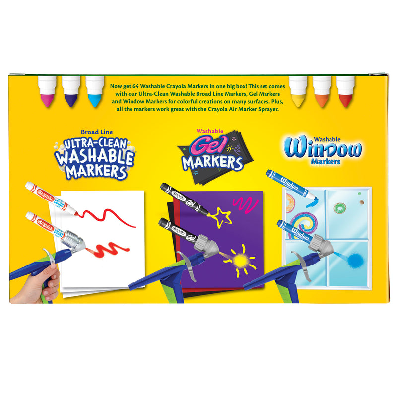 Crayola Wash Broad Line Marker 64pk