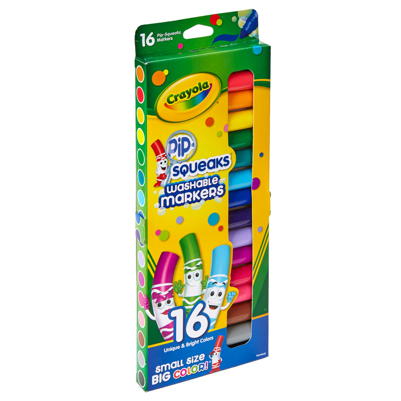 Pip Squeaks Markers 16 Ct Short Washable In Peggable Pouch