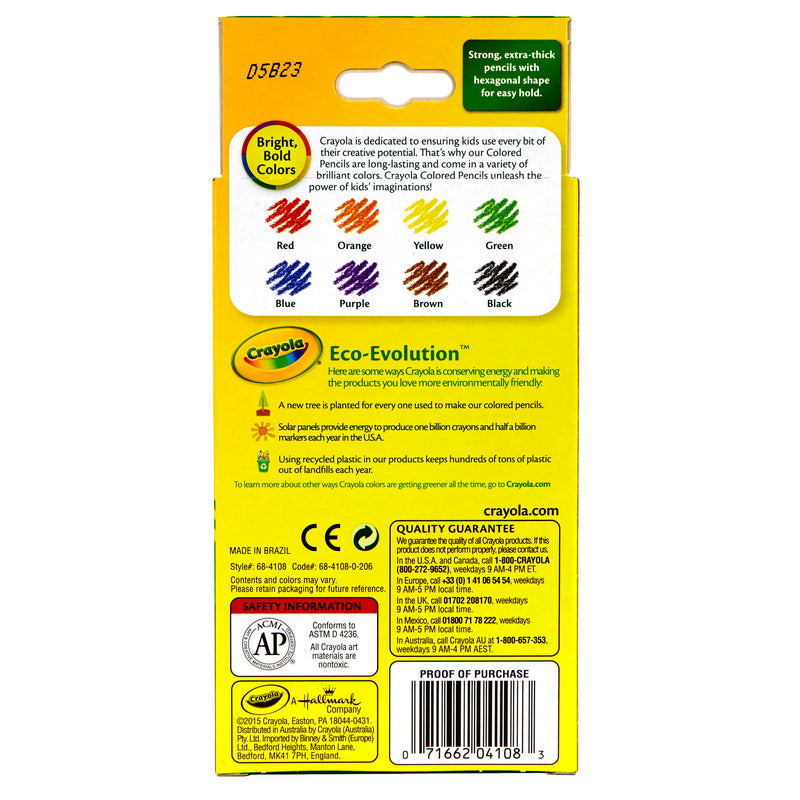 Crayola Write Start 8 Ct Colored Pencils