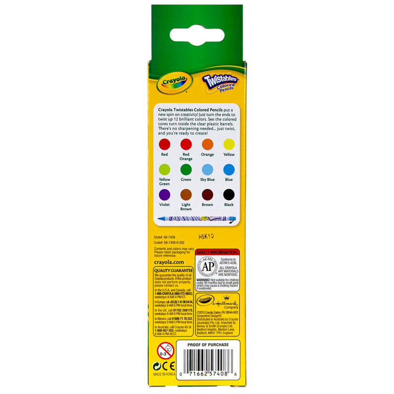 Crayola Twistables 12 Ct Colored Pencils