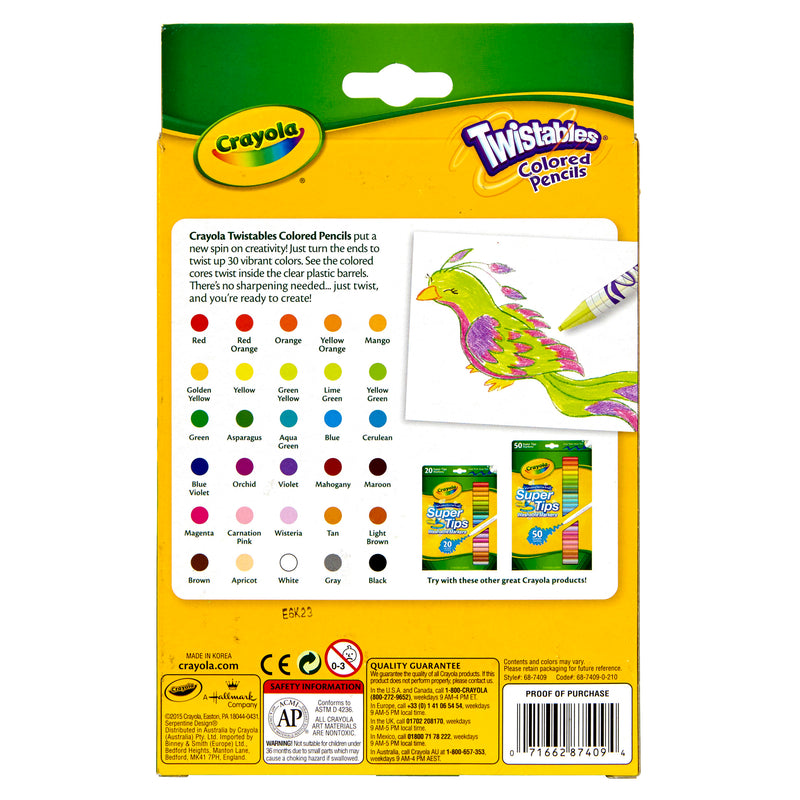 Crayola Twistables 30 Ct Colored Pencils
