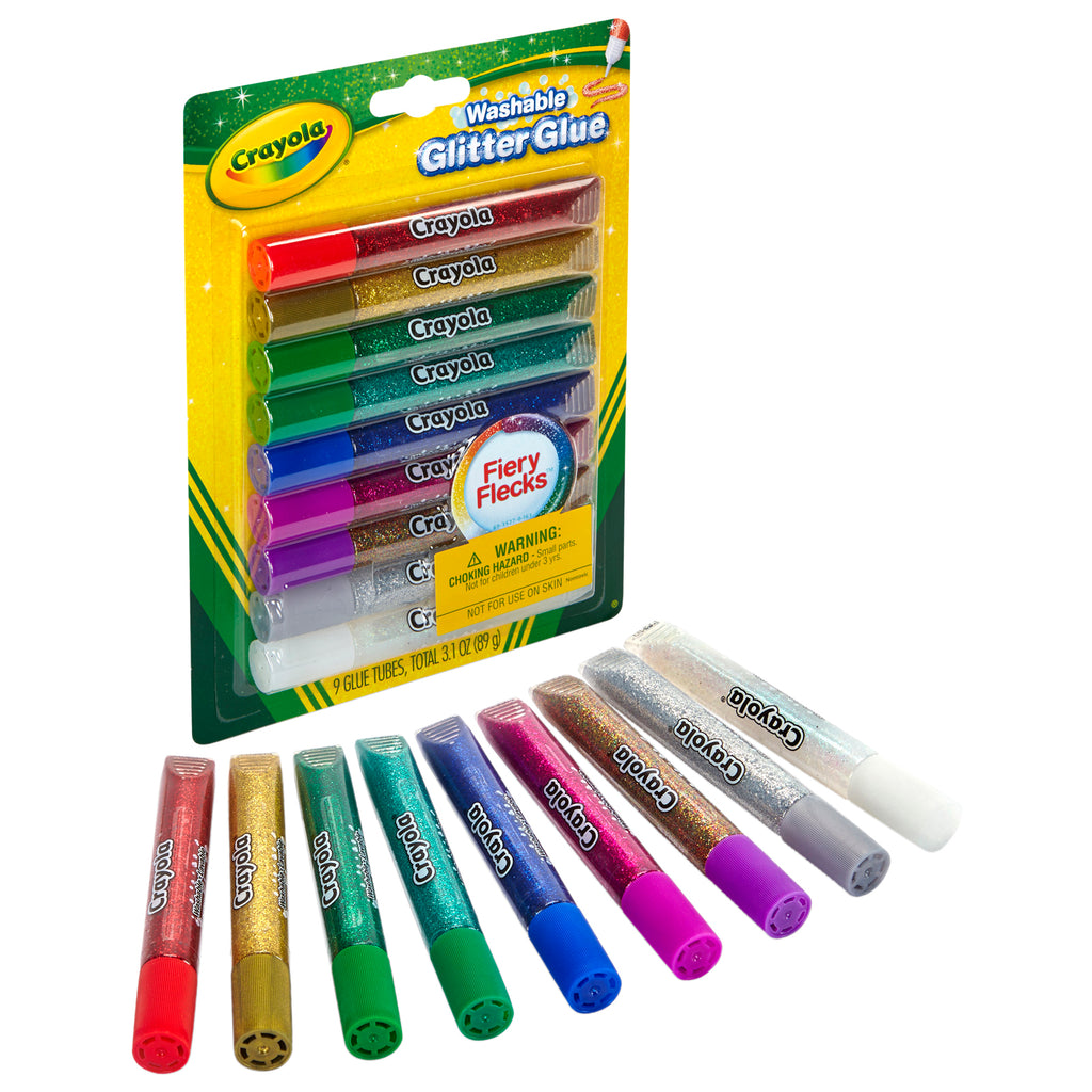 9ct Washable Glitter Glue Fiery Flecks