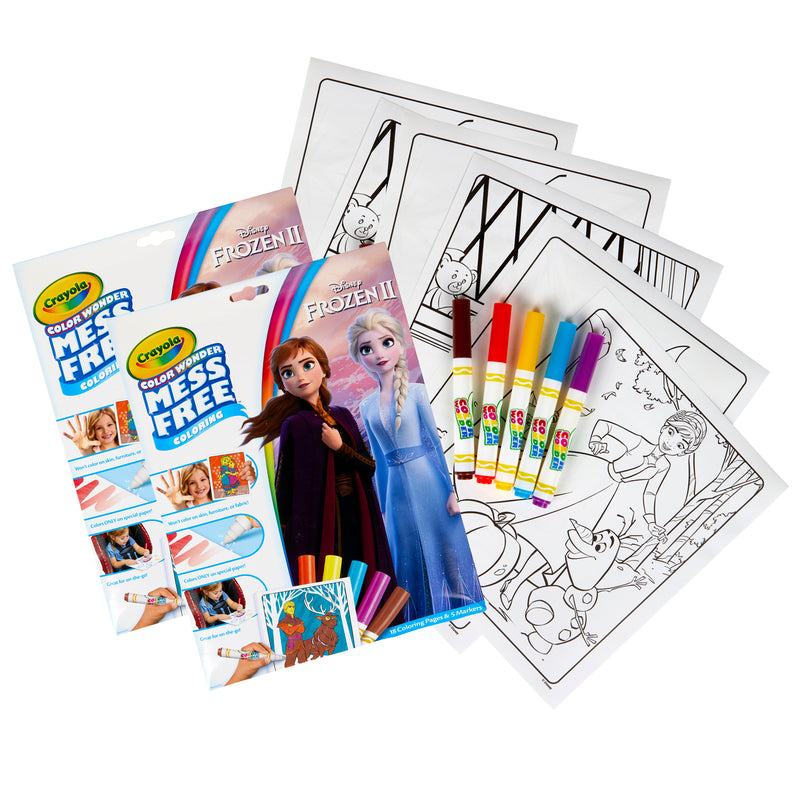 (2 St) Coloring Pad & Markers Frozen 2 Color Wonder