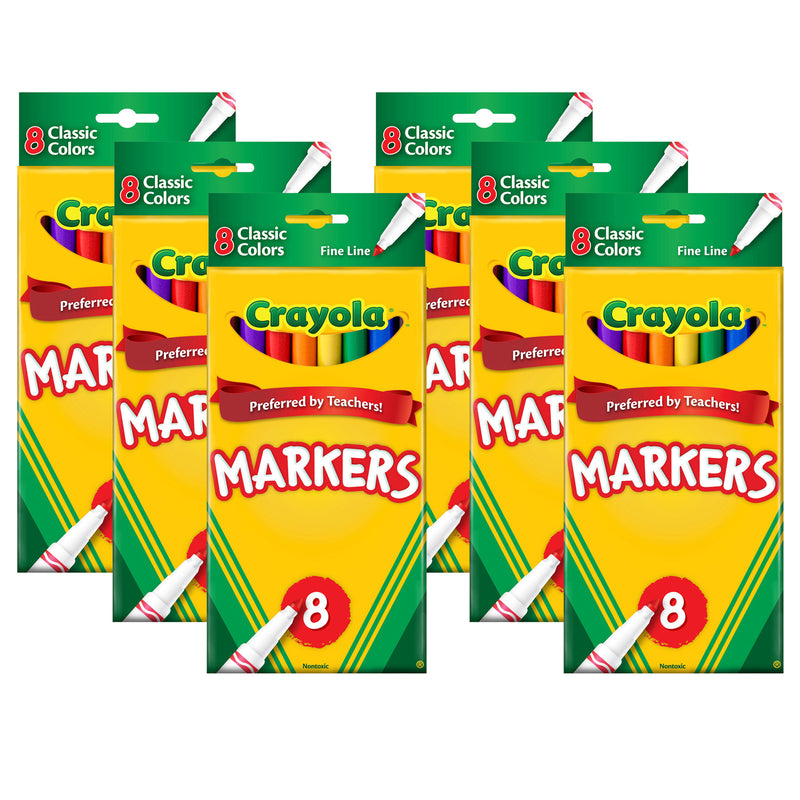(6 Bx) Original Drawing Markers 8ct Per Bx Color Fine Tip
