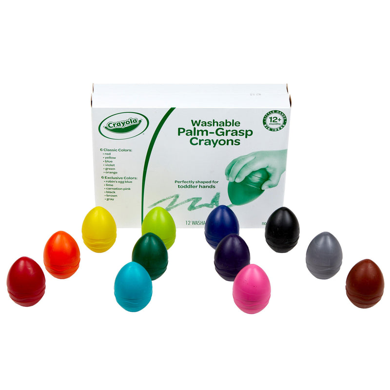Washable Palm-grasp Crayons 12pk Crayola