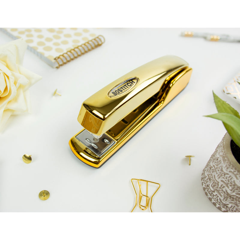 Metallic Gold Stapler, 20 Sheets