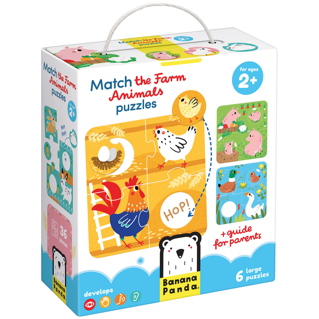 Match the Farm Animals Puzzles, Age 2+