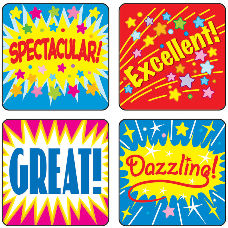 Stickers Positive Words 120-pk Acid & Lignin Free