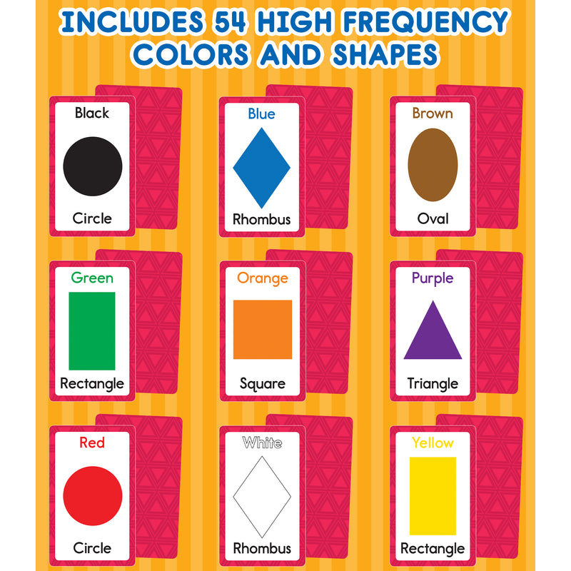 Colors and Shapes Flash Cards, 54 Cards