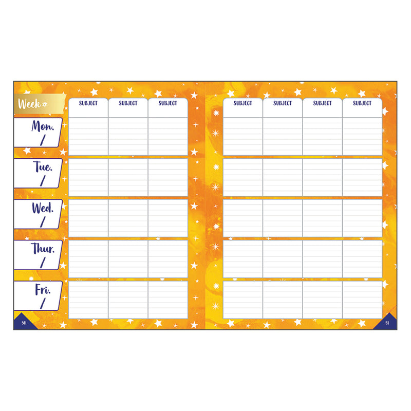 Galaxy Teacher Planner Plan Book