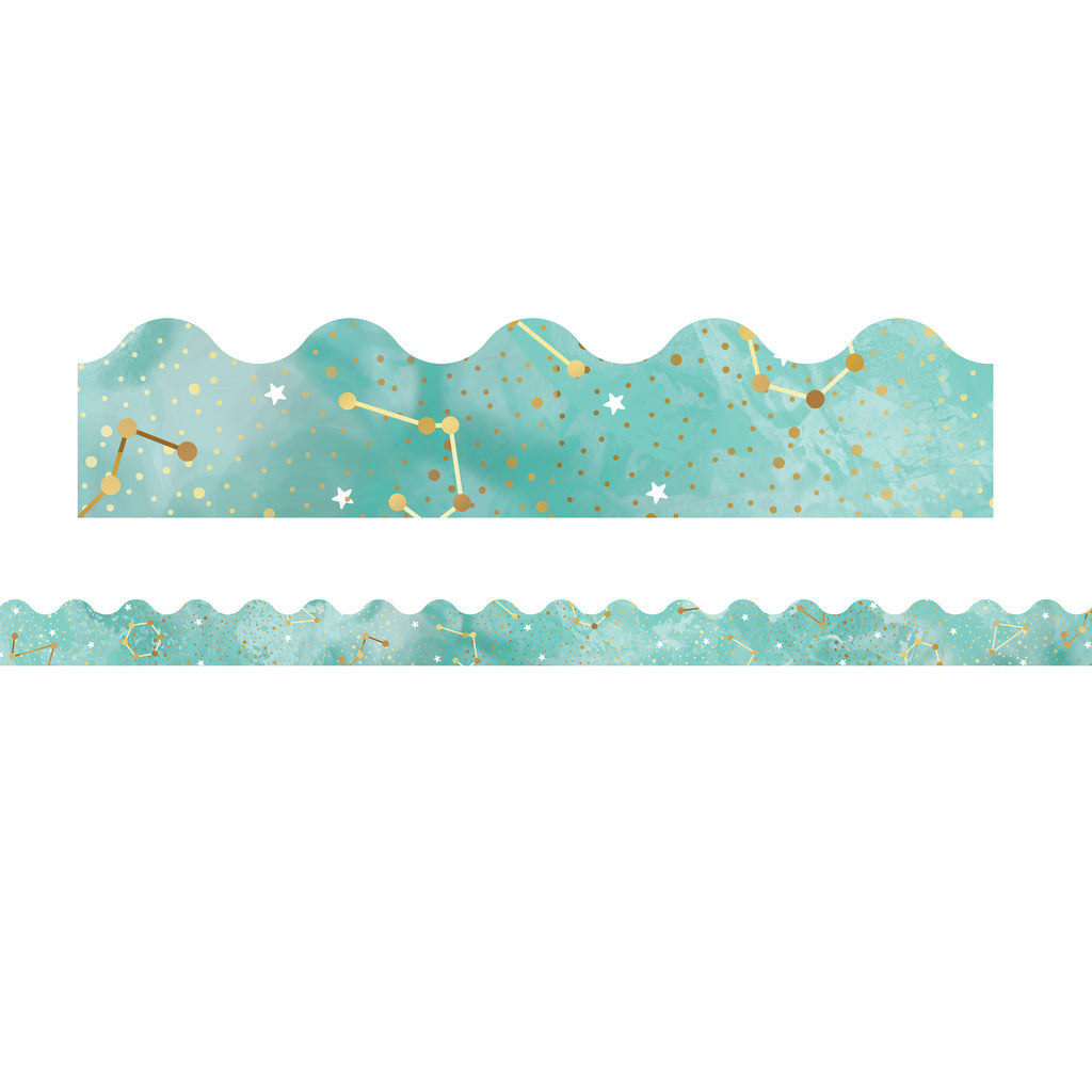 (6 Pk) Galaxy Constellations Scalloped Borders