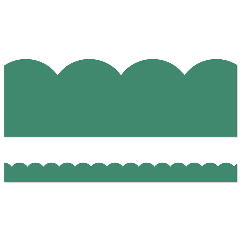 Jade Green Scalloped Borders Grow Together