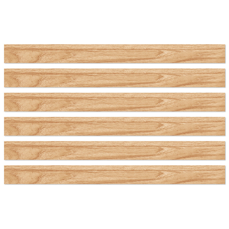 Grow Together Light Wood Grain Straight Borders, 36 Feet Per Pack, 6 Packs