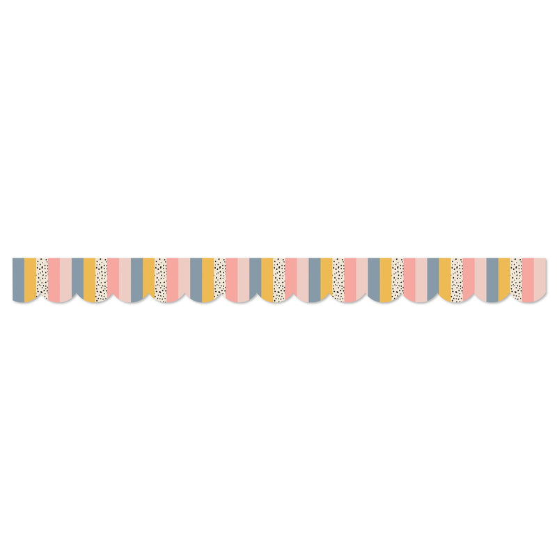 We Belong Stripes Scalloped Borders