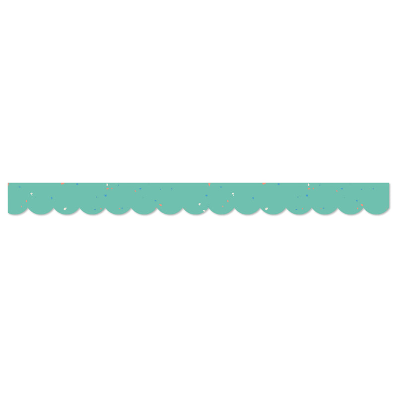 Speckled Teal Scalloped Borders We Belong