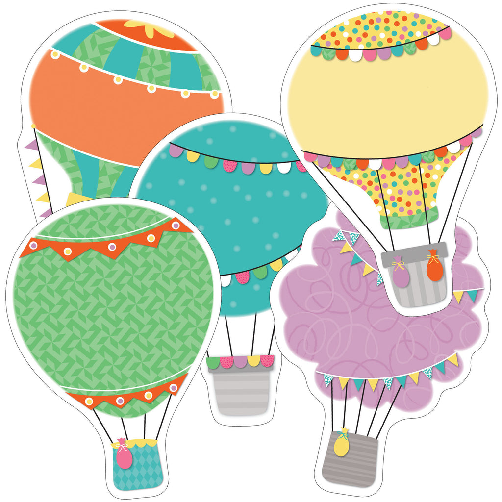 (3 Ea) Hot Air Balloon Cutout Asst Gr Pk-5