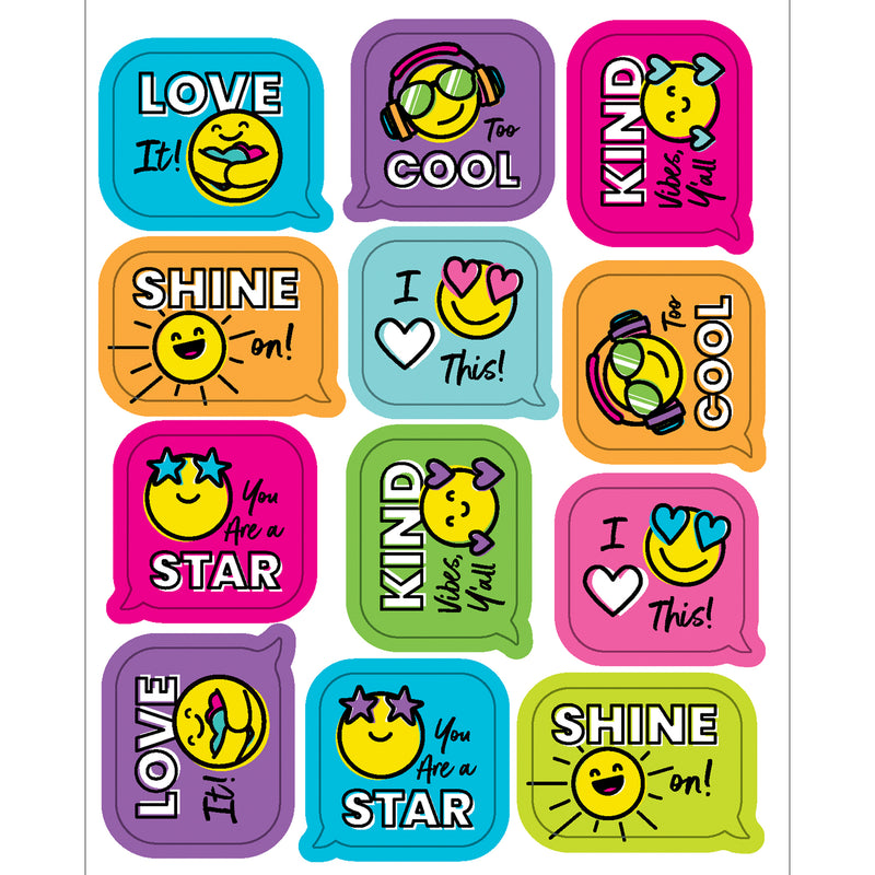 Smiley Faces Shape Stickers Kind Vibes