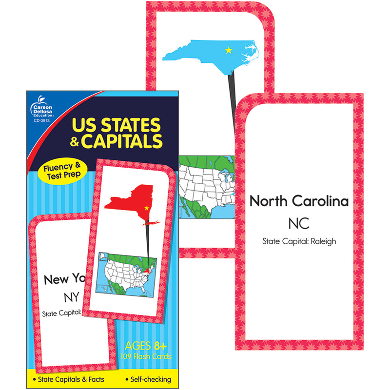 Flash Cards Us States & Capitals