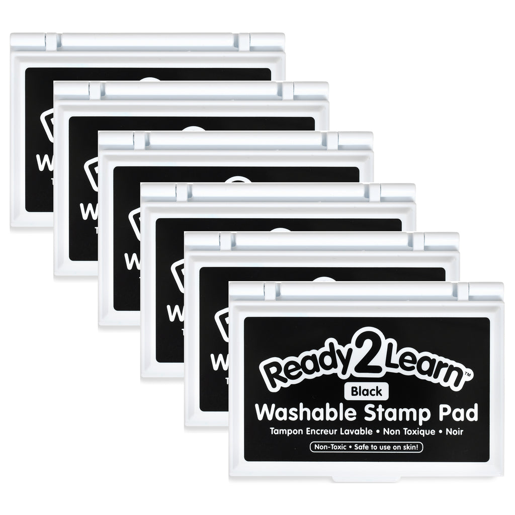 (6 Ea) Washable Stamp Pad Black