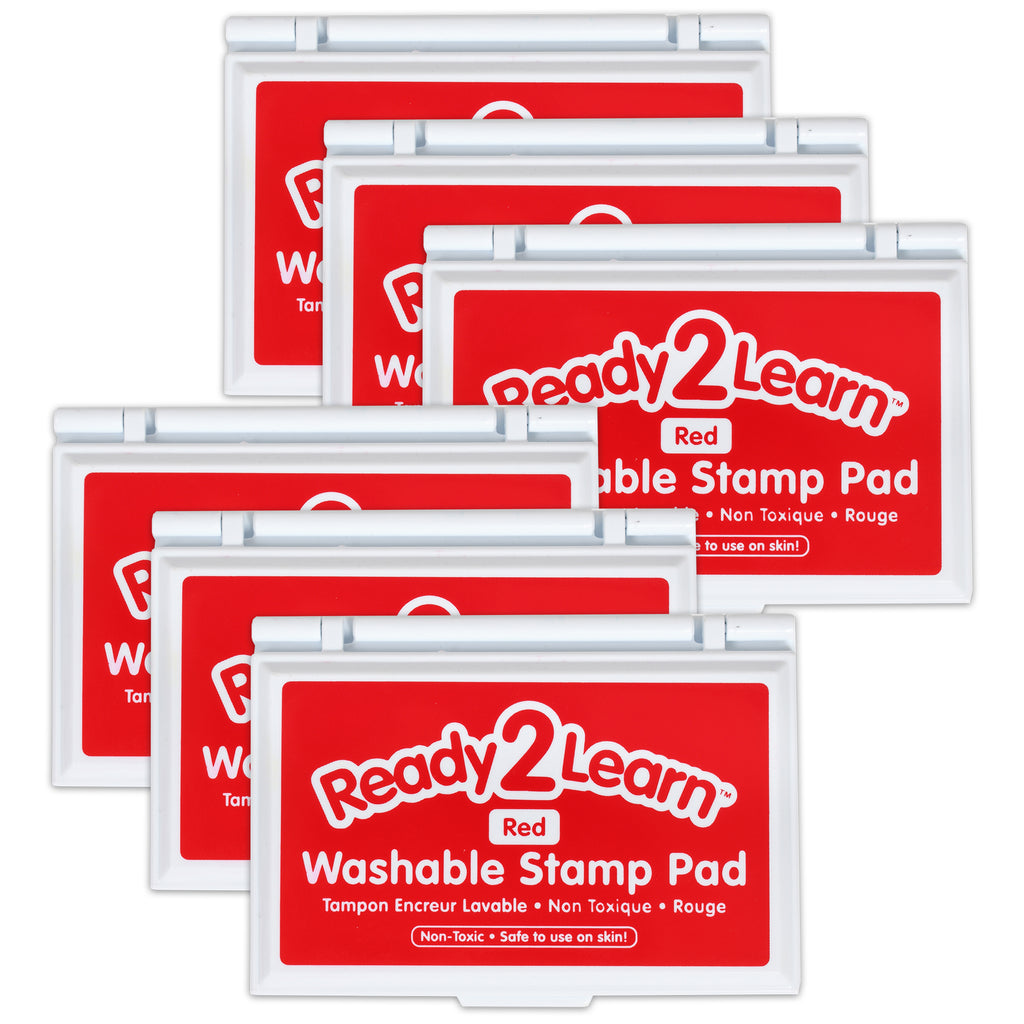 (6 Ea) Washable Stamp Pad Red