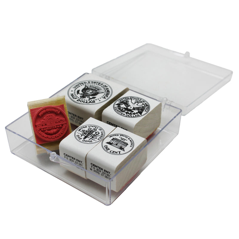 (3 St) Stamp Set Coins Tails 5 Per Set