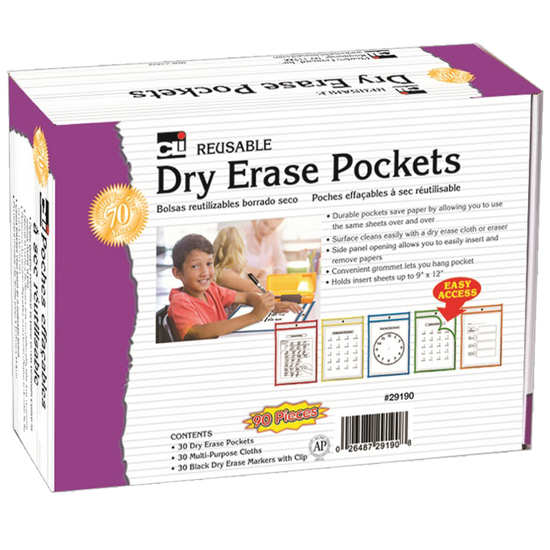 Dry Erase Pocket Class Pack 30 Sets