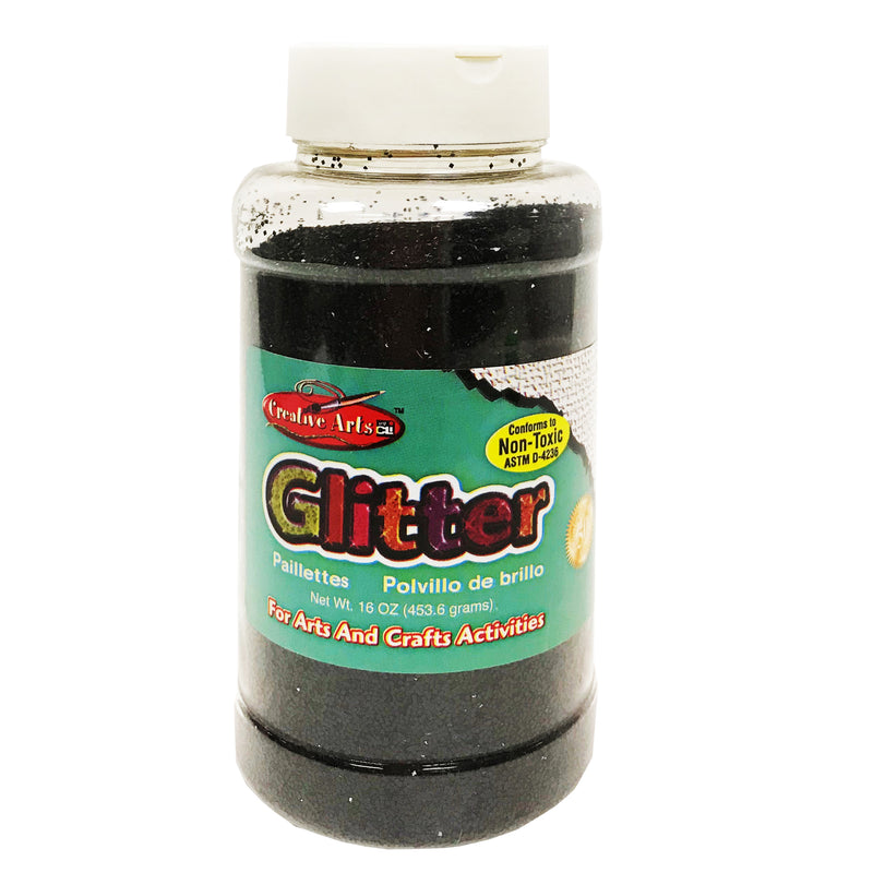 (3 Ea) Creative Arts Glitter 1lb Can Black