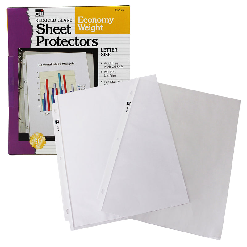 (5 Bx) Top Loading Sht Protectors Reduced Glare 50 Per Box