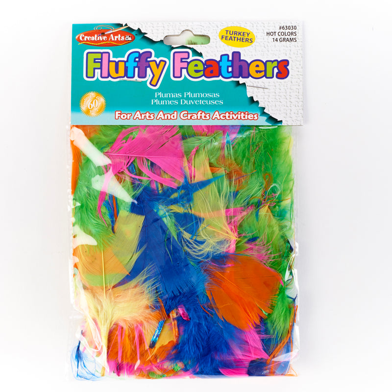 Turkey Feathers Hot Colors 14g Bag