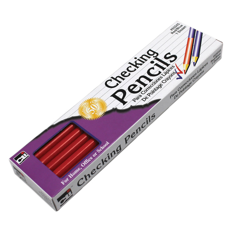Checking Pencils 12-pk Red & Blue