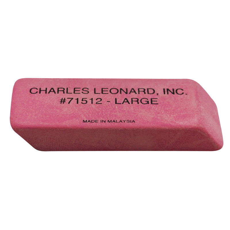 12-bx Large Pink Economy Wedge Erasers