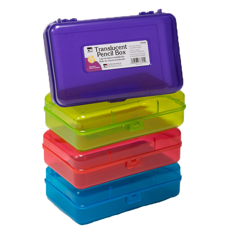 (12 Ea) Pencil Box Translucent Let Us Choose Your Color