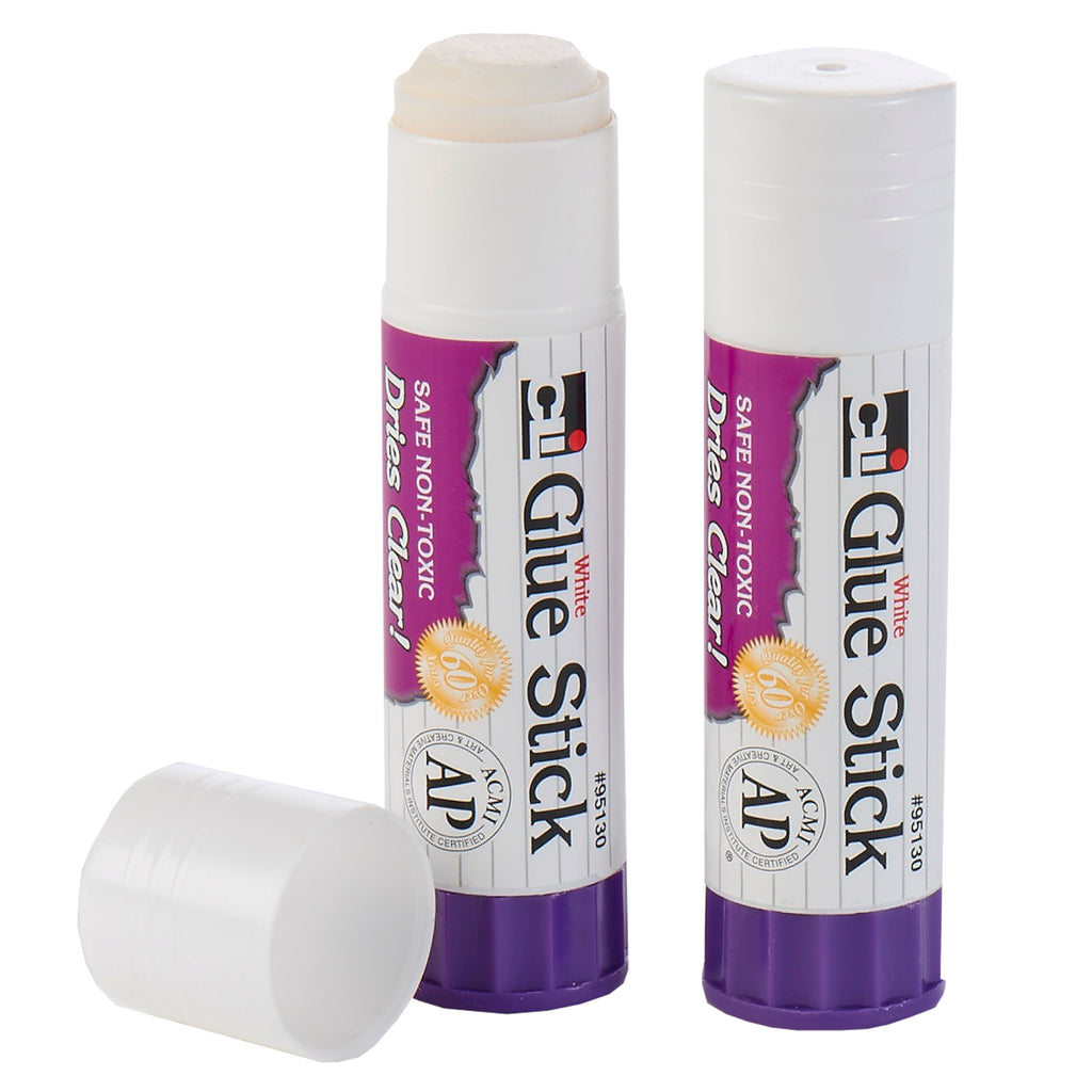 Economy Glue Sticks Wht 1.3oz 12pk