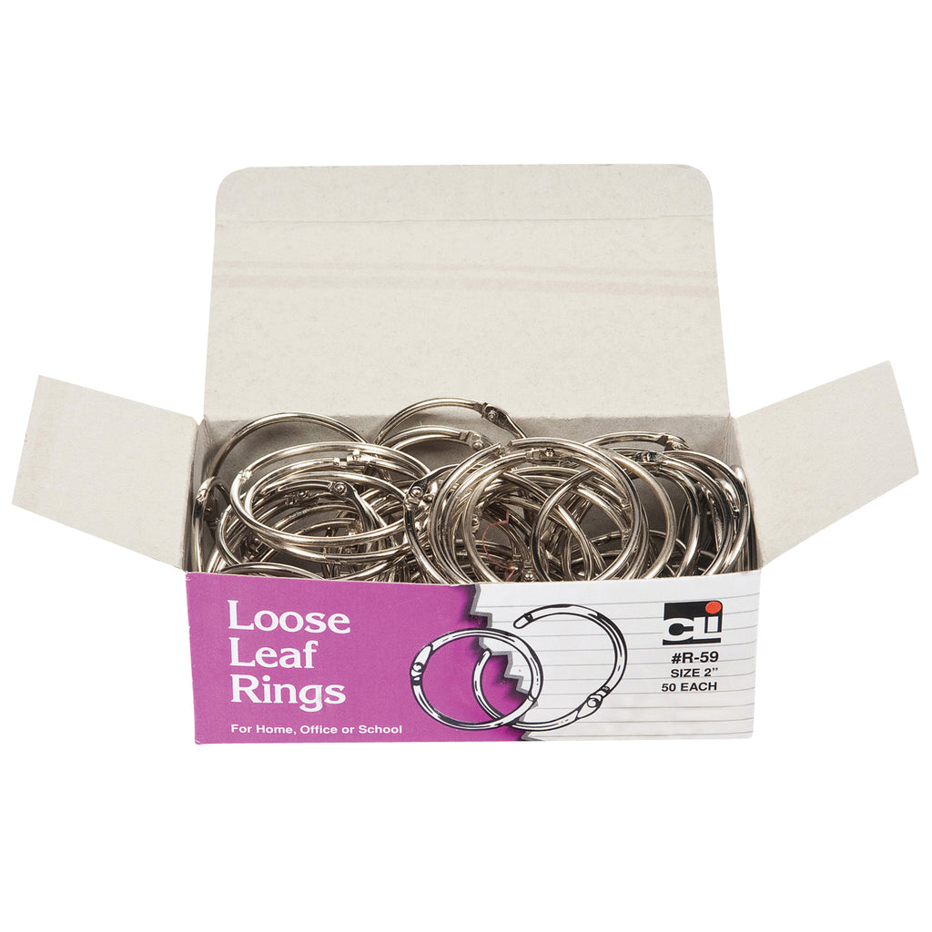 Loose Leaf Rings 2in 100-box