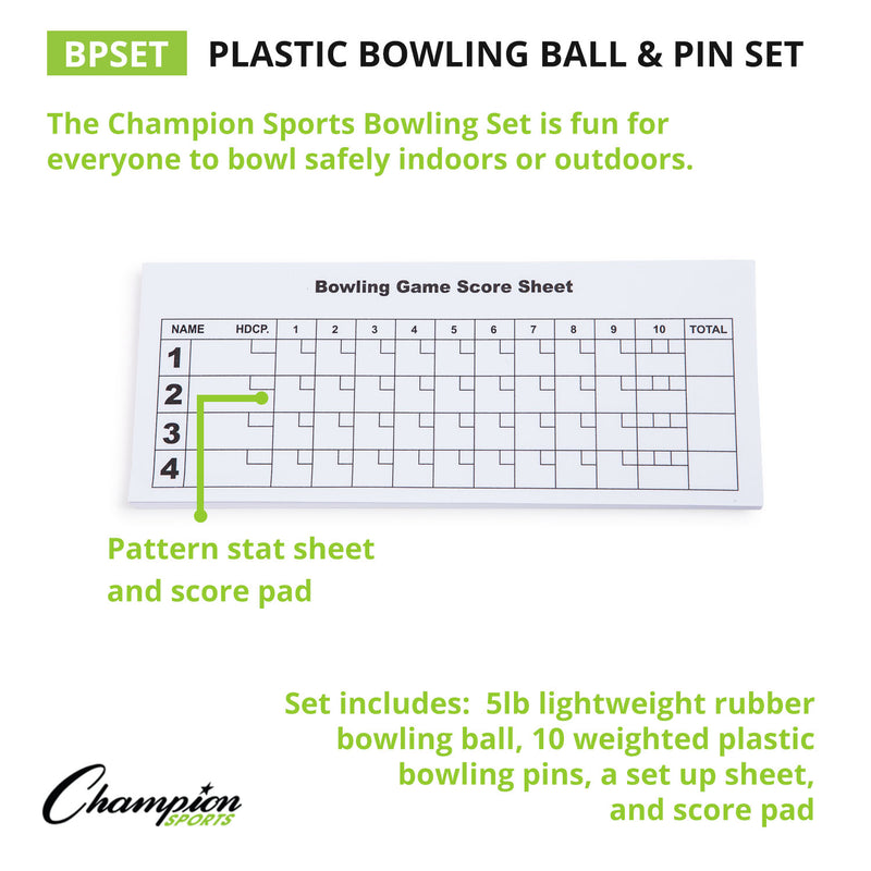 Plastic Bowling Pin Set