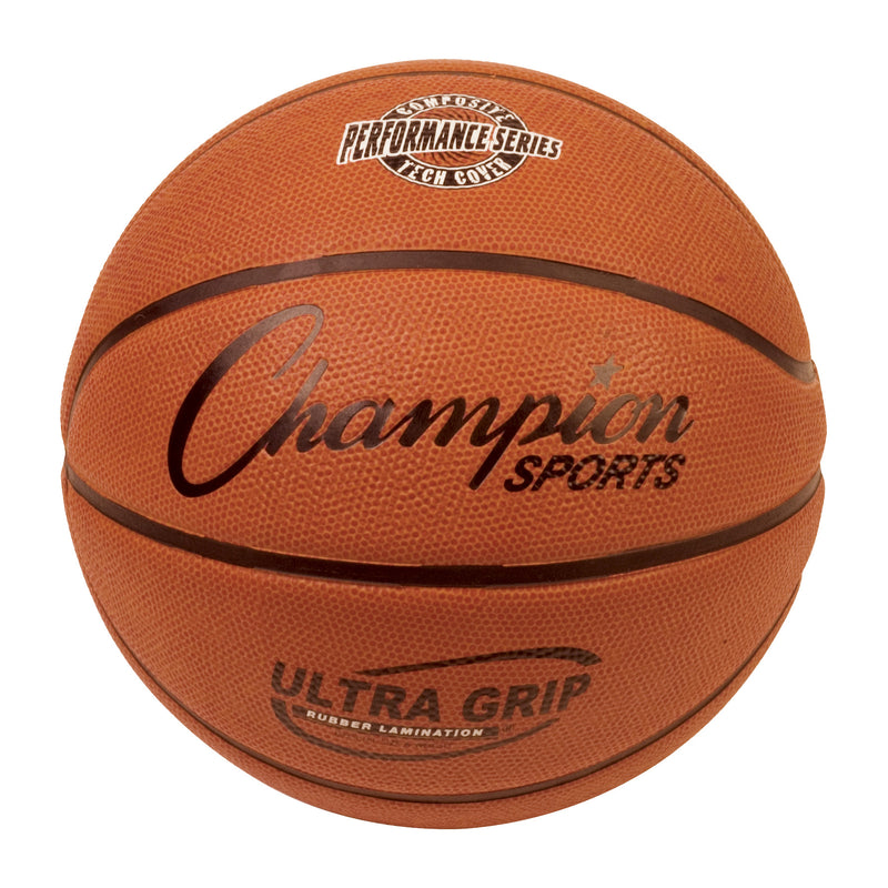 Official Size 7 Rubber Basketball W- Bladder & Ultra Grip