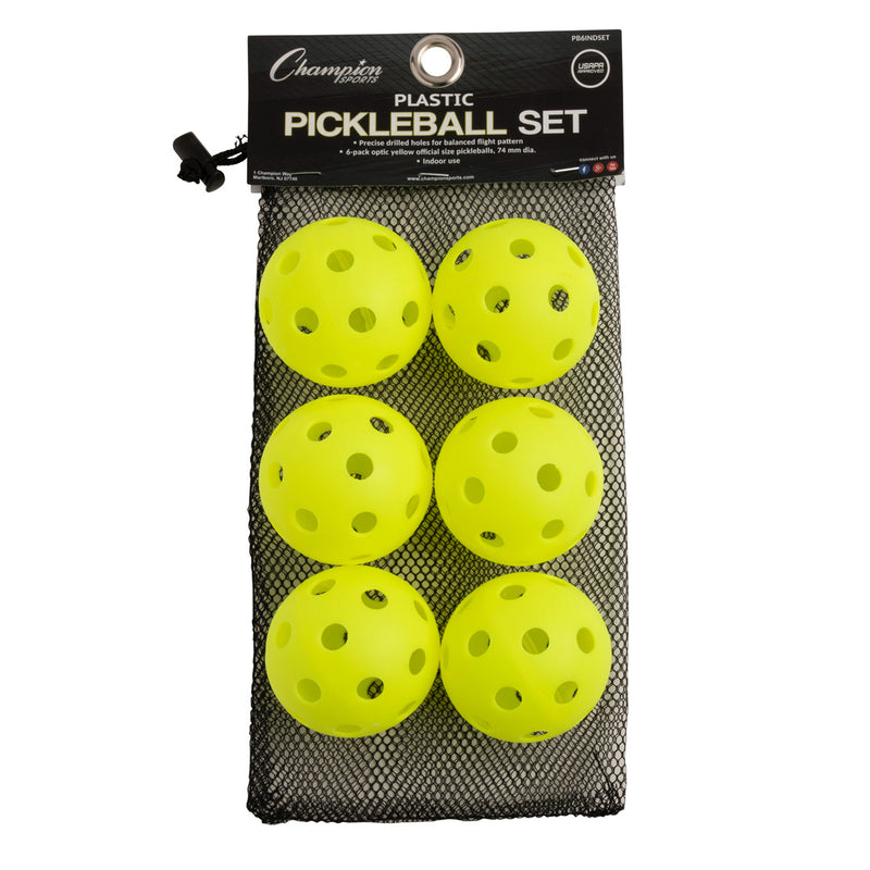 Recreational Indoor Pickleball Set, 6 Per Set, 2 Sets