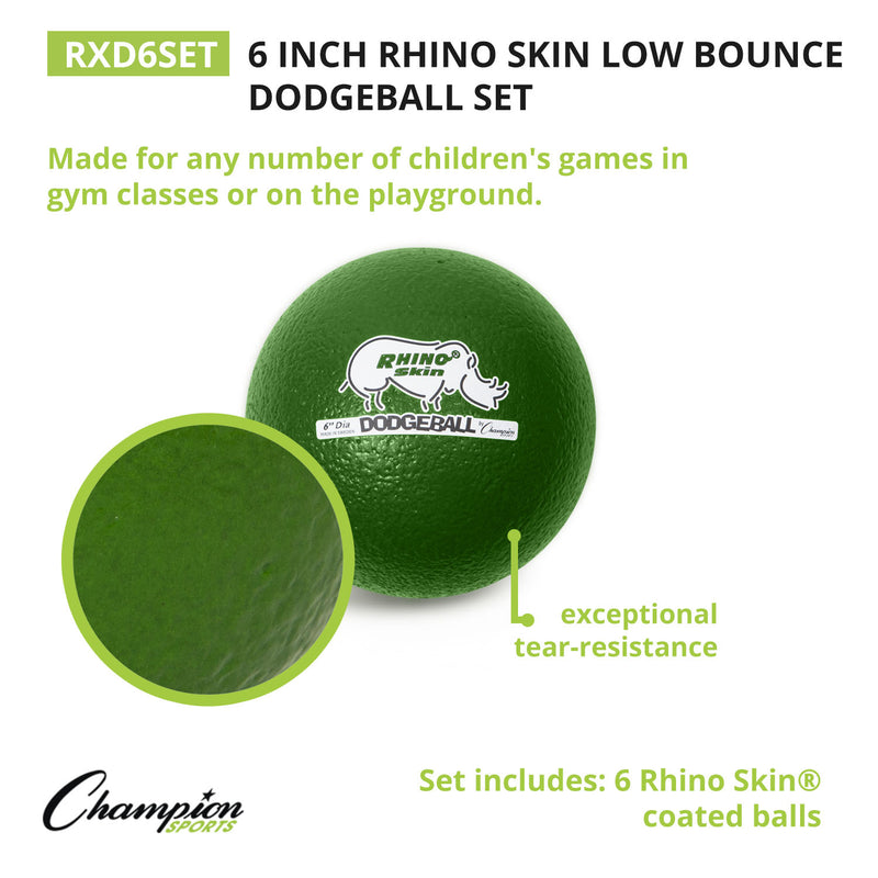 Rhino Skin 6in Dodgeball 6set Asst