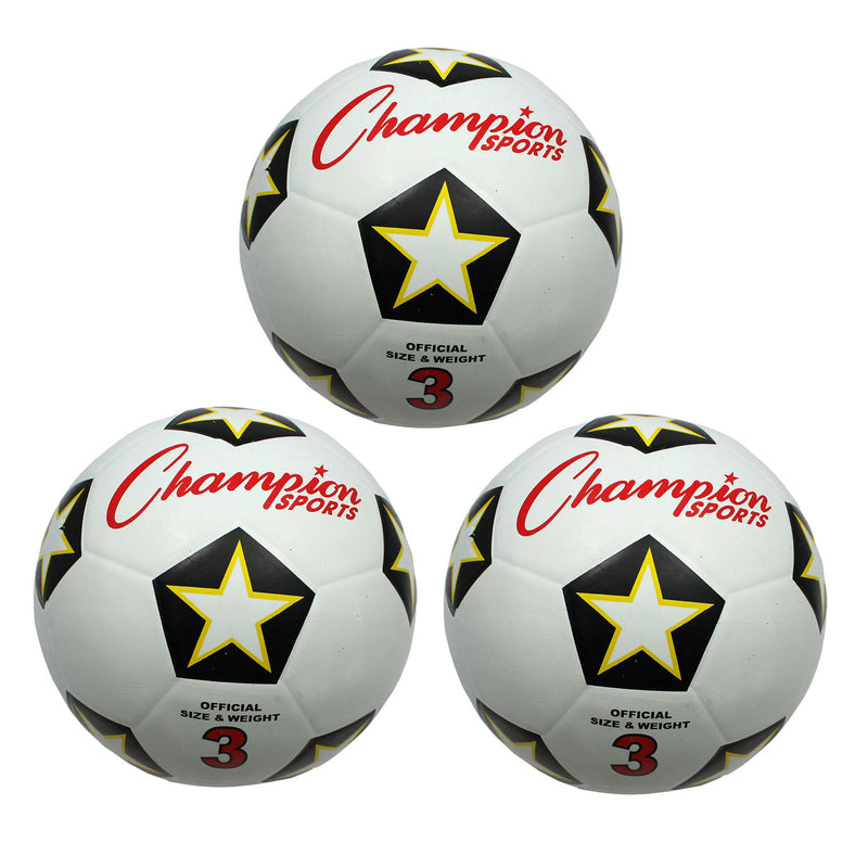 (3 Ea) Champion Soccer Ball No 3