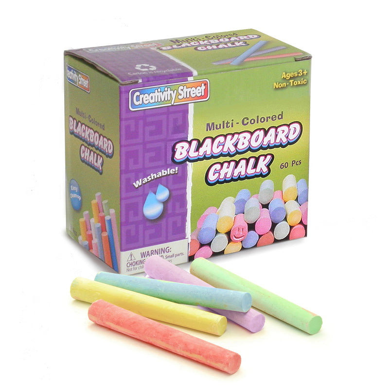 (12 Bx) Blackboard Chalk 60 Per Bx Multi Color