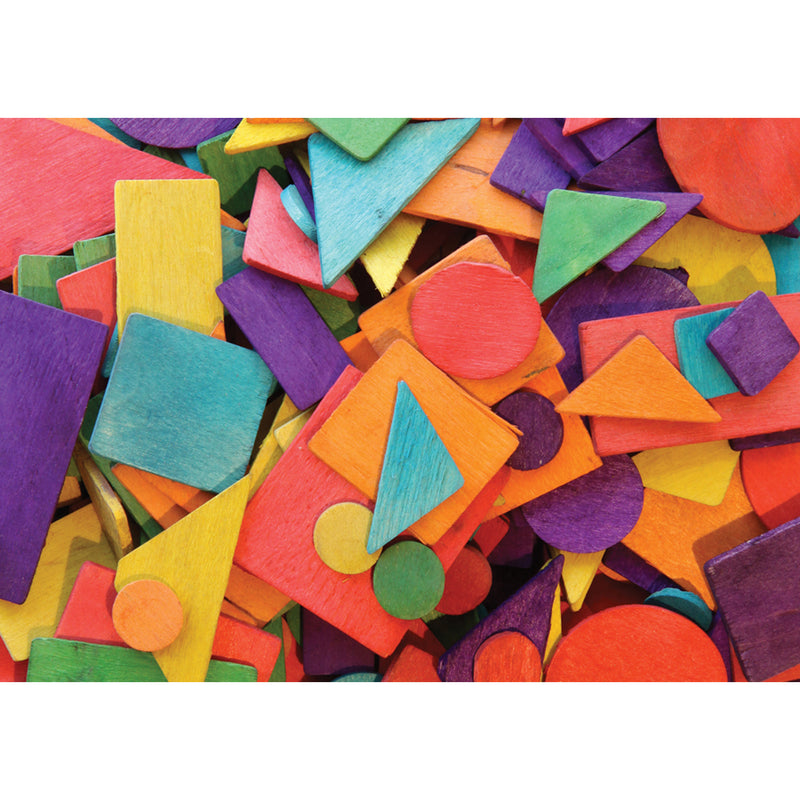 Wood Geometric Shapes 200 Pcs