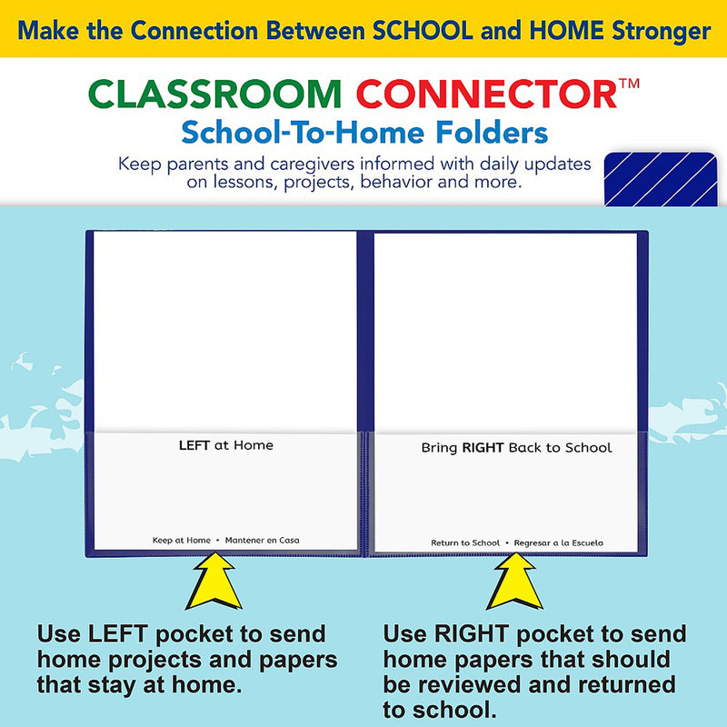 C-line Blu 25ct Classroom Connector School To Home Folders