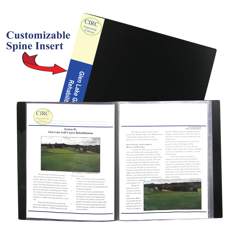 C Line Bound 12 Pocket Sheet Protector Presentation Book