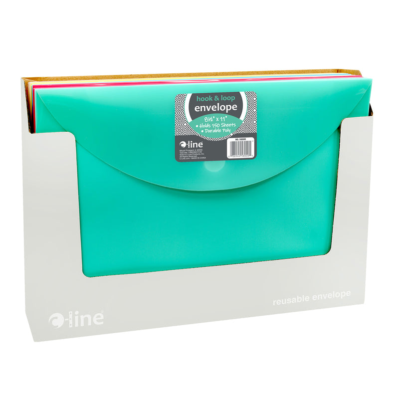 Poly XL Reusable Envelope, Letter Size, Side Load, Assorted, 1 Each