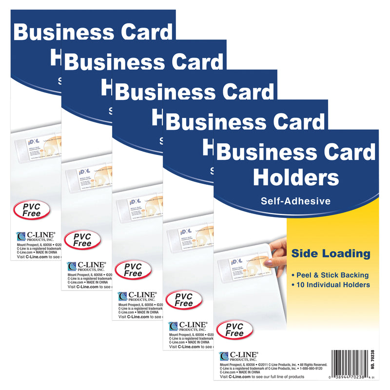 (5 Pk) Business Card Holder Side Load