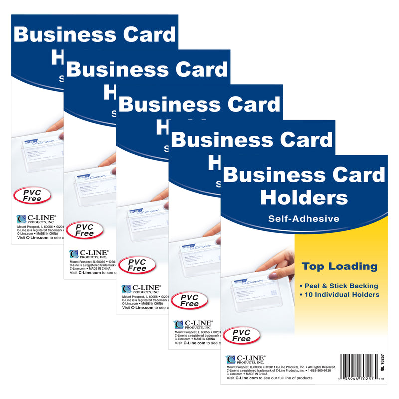 (5 Pk) Business Card Holder Top Load