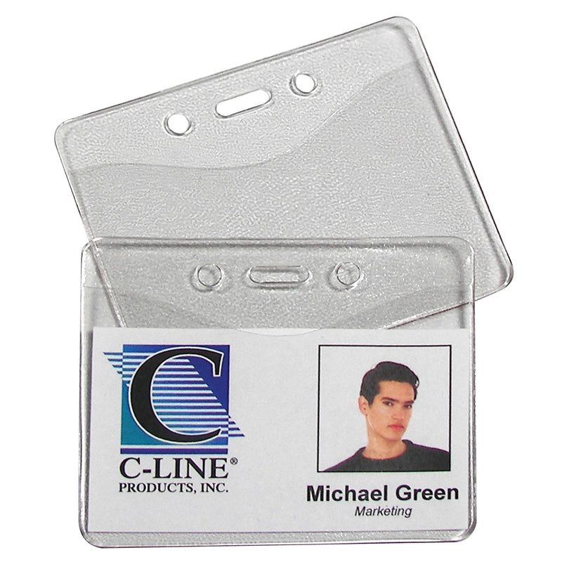 Heavy Duty Badge Holder 100 Per Box Horizontal