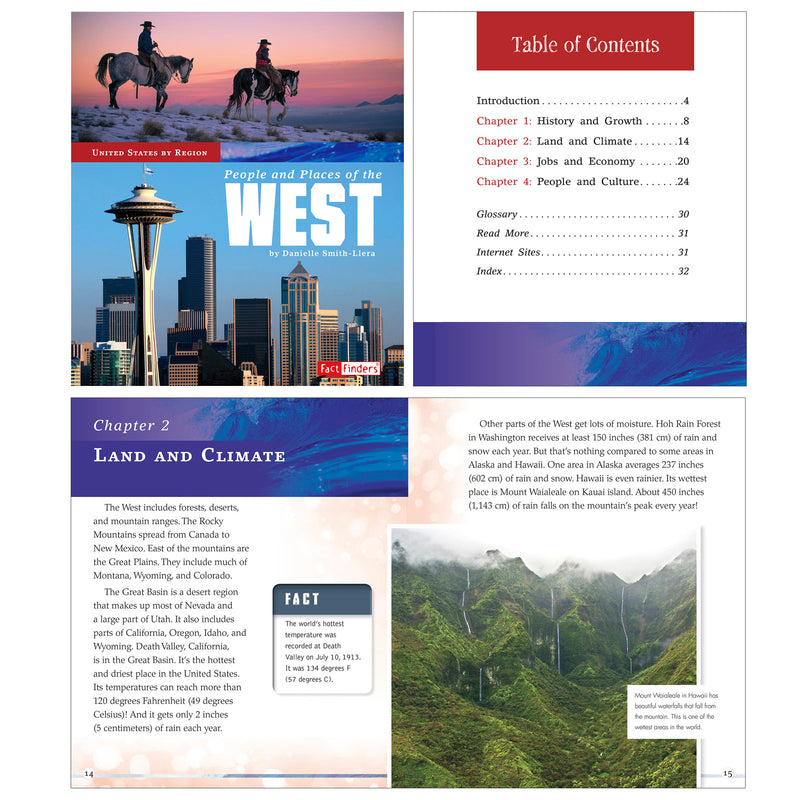5 Book Set United States By Region