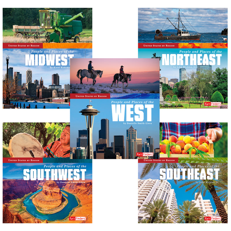 5 Book Set United States By Region