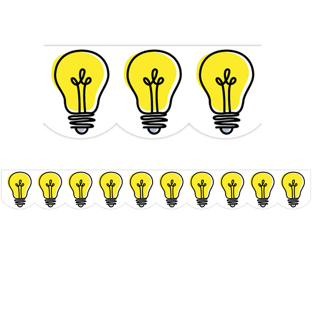 Doodle Lightbulbs Border